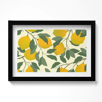 Obraz w ramie Ilustracja do kuchni sycylijskich cytryn