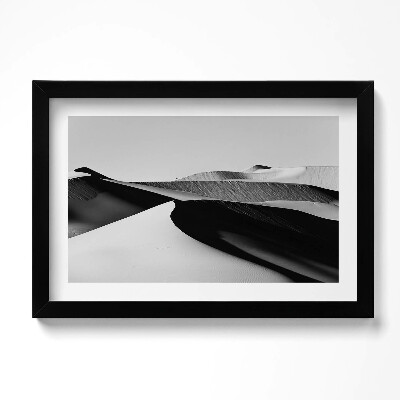 Obraz w ramie Czarno-biały minimalistyczny pejzaż pustynny