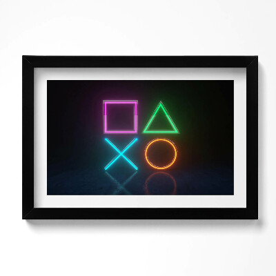 Obraz w ramie Symbole gracza - znaki na padzie konsoli