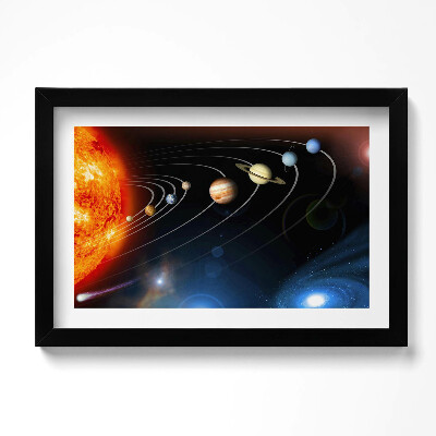 Obraz w ramie Układ Słoneczny - ilustracja planet