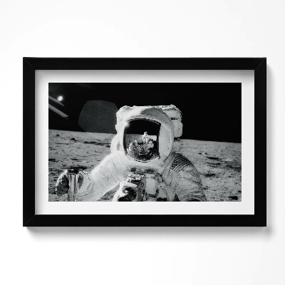 Obraz w ramie Astronauta na Księżycu - zdjęcie NASA