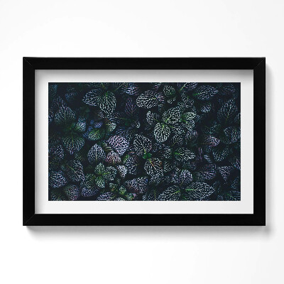 Obraz w ramie Ciemne dzikie liście