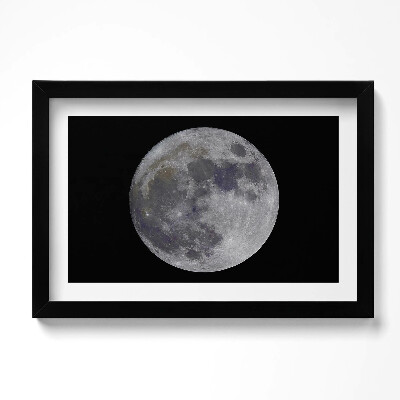 Obraz w ramie Pełnia księżyca na czarnym niebie