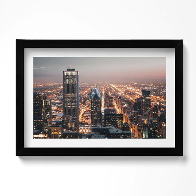 Obraz w ramie Wieczorne miasto