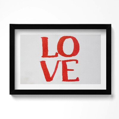Obraz w ramie Czerwony napis LOVE graffiti