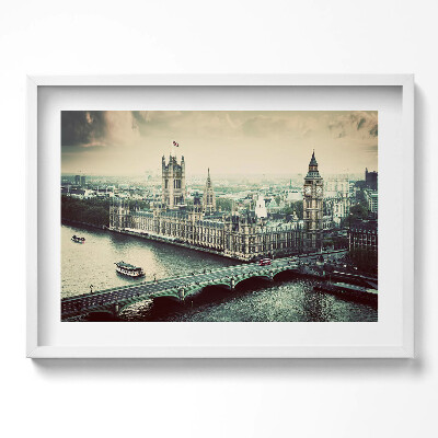 Obraz w ramie Architektura Anglii - widok z lotu ptaka