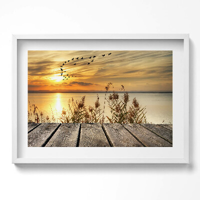 Obraz w ramie Molo o zachodzie słońca