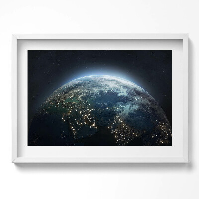 Obraz w ramie Widok na ziemię z kosmosu