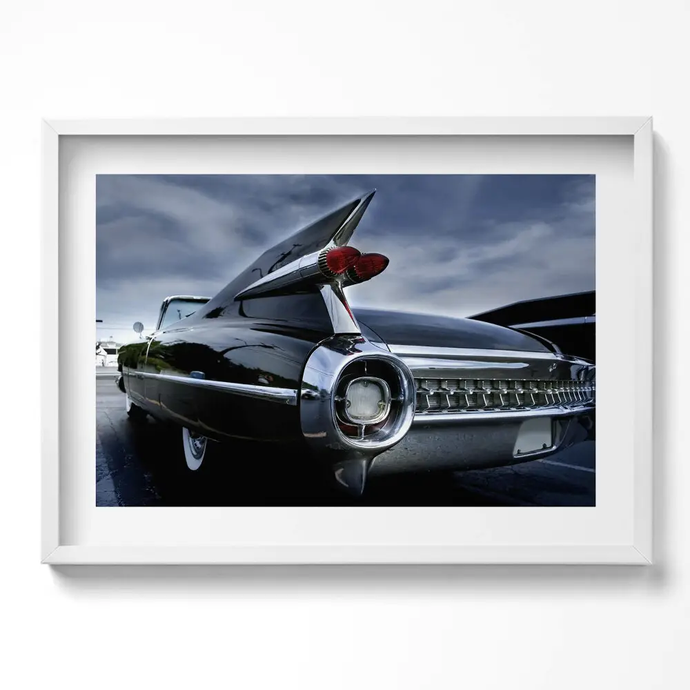 Obraz w ramie Vintage Samochód Black Cadillac