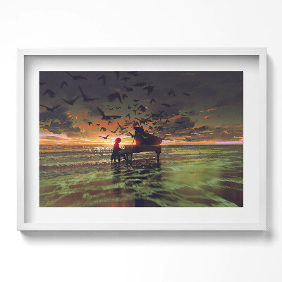 Obraz w ramie Koncert na plaży