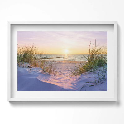 Obraz w ramie Polskie Morze - plaża w promieniach słońca