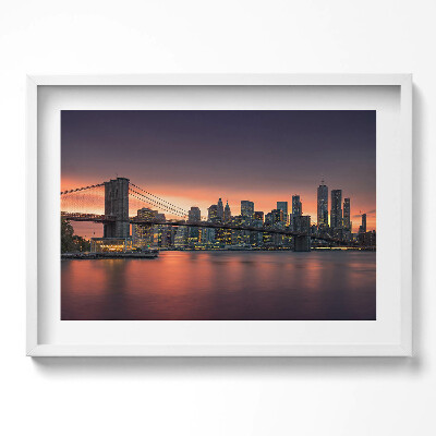 Obraz w ramie Nowym Jorku East River