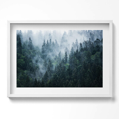 Obraz w ramie Mglisty górski pejzaż