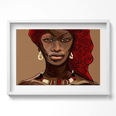 Obraz w ramie Sztuka - malunek afrykańskiej kobiety
