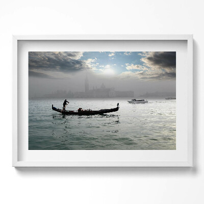 Obraz w ramie Weneckie gondole