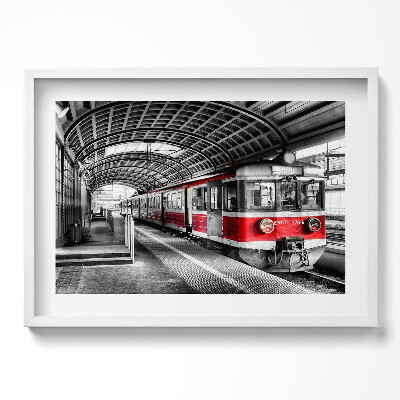 Obraz w ramie Stary peron kolejowy