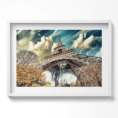 Obraz w ramie Wspaniały widok na Wieżę Eiffla