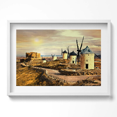 Obraz w ramie Wiatraki Cosuegra