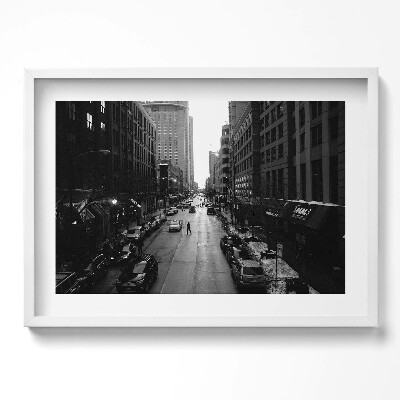 Obraz w ramie Czarno-białe ulice chicago