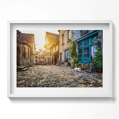 Obraz w ramie Ulica starego miasteczka