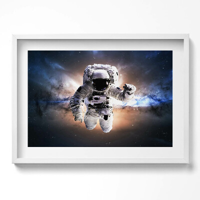 Obraz w ramie Astronauta w przestrzeni kosmicznej