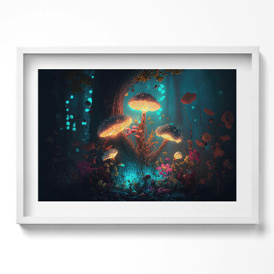 Obraz w ramie Las i magiczne grzyby