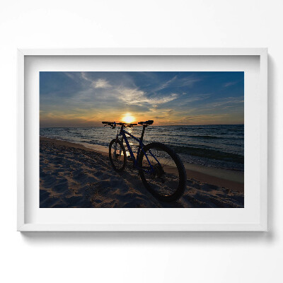 Obraz w ramie Rower Morze Bałtyckie