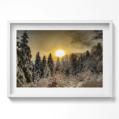 Obraz w ramie Zimowy Krajobraz Beskidy