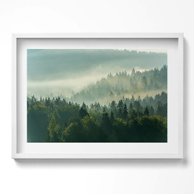 Obraz w ramie Wschód słońca Beskidy