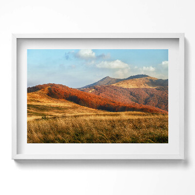 Obraz w ramie Krajobraz gór jesienią