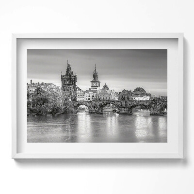 Obraz w ramie Widok na Most Karola Praga