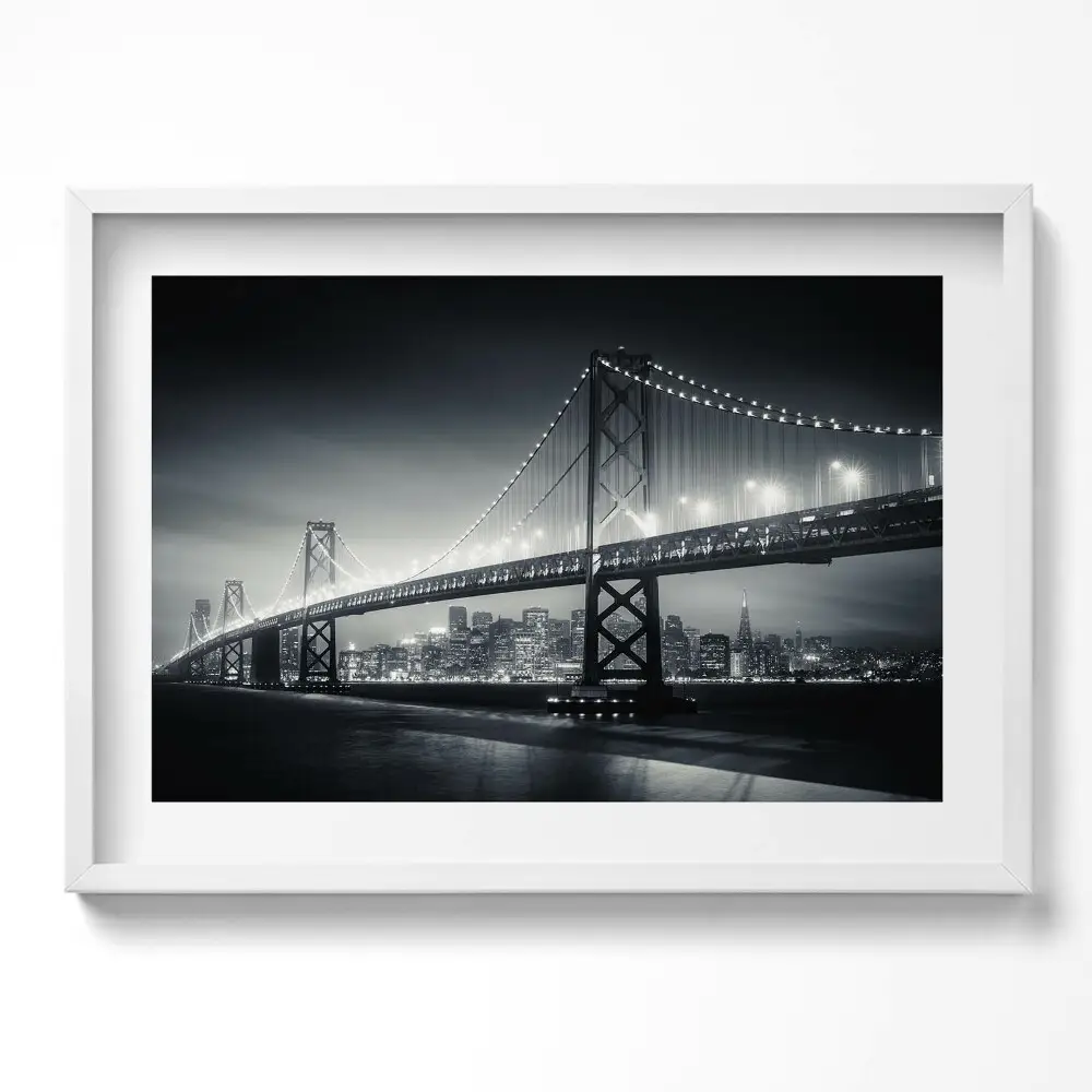 Obraz w ramie Most nocą San Francisco