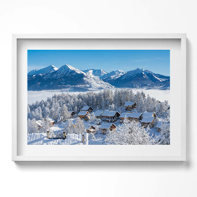 Obraz w ramie Śnieg Laye w Alpach