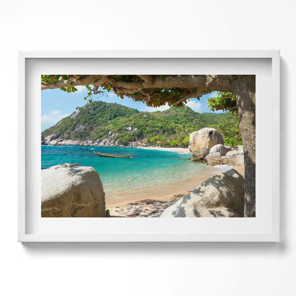 Obraz w ramie Widok na morze Koh Tao Tajlandia
