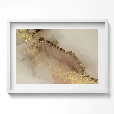 Obraz w ramie Abstrakcja złoto