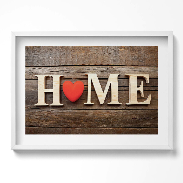 Obraz w ramie Napis home