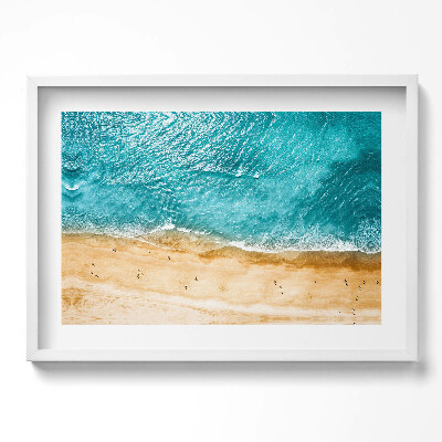Obraz w ramie Brzeg plaży i morze