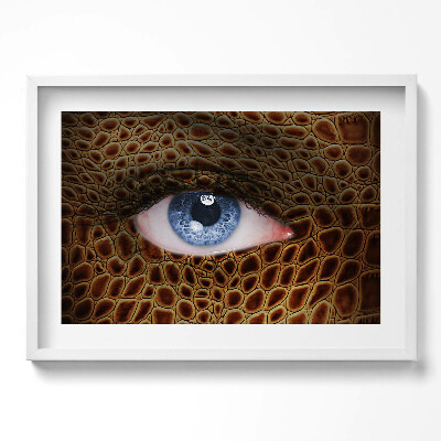 Obraz w ramie Kobiece kocie oko i wzór pantery