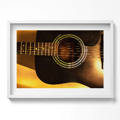 Obraz w ramie Czarna gitara instrument