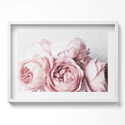 Obraz w ramie Delikatny romantyczny bukiet kwiatów