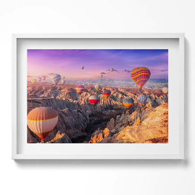 Obraz w ramie Balony lecące nad kanionem