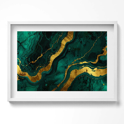 Obraz w ramie Glamour tekstura ze złotem