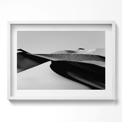 Obraz w ramie Czarno-biały minimalistyczny pejzaż pustynny