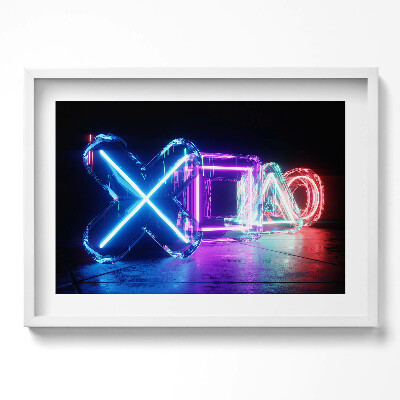 Obraz w ramie Symbole gracza - znaki na padzie konsoli