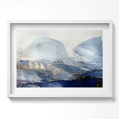 Obraz w ramie Abstrakcja ze złotem