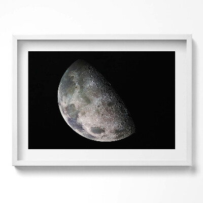 Obraz w ramie Księżyc na czarnym niebie