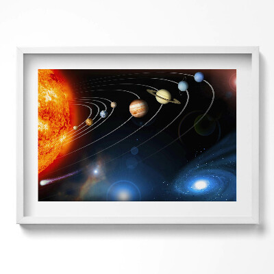 Obraz w ramie Układ Słoneczny - ilustracja planet