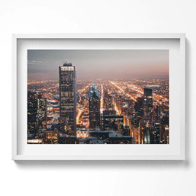 Obraz w ramie Wieczorne miasto