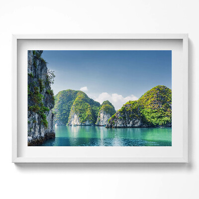 Obraz w ramie Turkusowa morze i klify