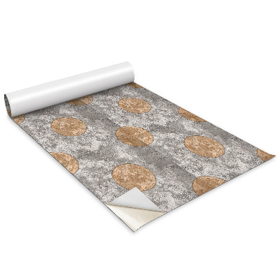 Folia ozdobna Koła na betonowych płytkach